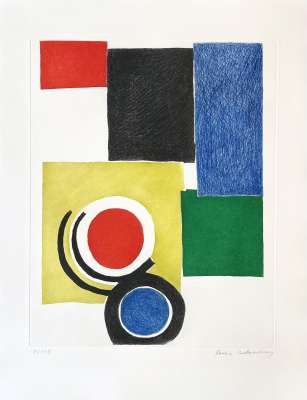 Polychrome composition (Etching and aquatint) - Sonia DELAUNAY