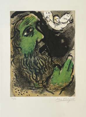 Job betet (Farblithographie) - Marc CHAGALL