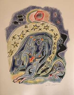 Sonnets de Louise Labé (Lithographie) - André  MASSON