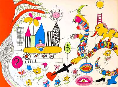 Rêve d'une jeune fille (Lithographie) - Niki DE SAINT PHALLE