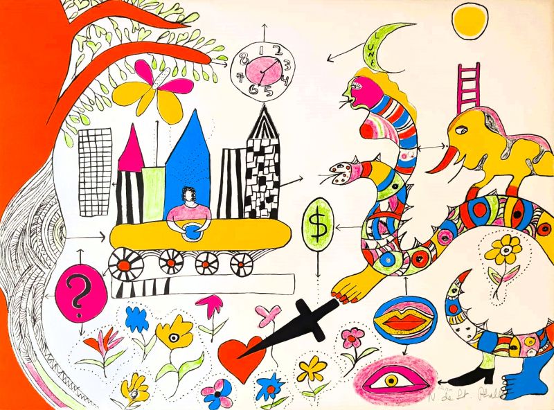 A young girl's dream (Lithograph) - Niki DE SAINT PHALLE