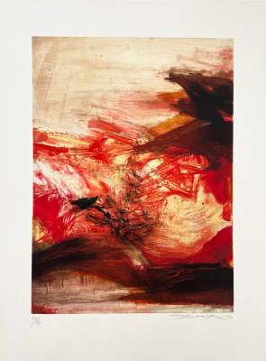 Untitled (Etching and aquatint) - Wou-ki  ZAO