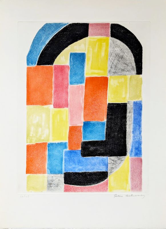 Cathédrale (Aguafuerte y aguatinta) - Sonia DELAUNAY