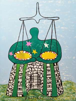 La Justice, Carte Tarot n8 (Lithograph) - Niki DE SAINT PHALLE