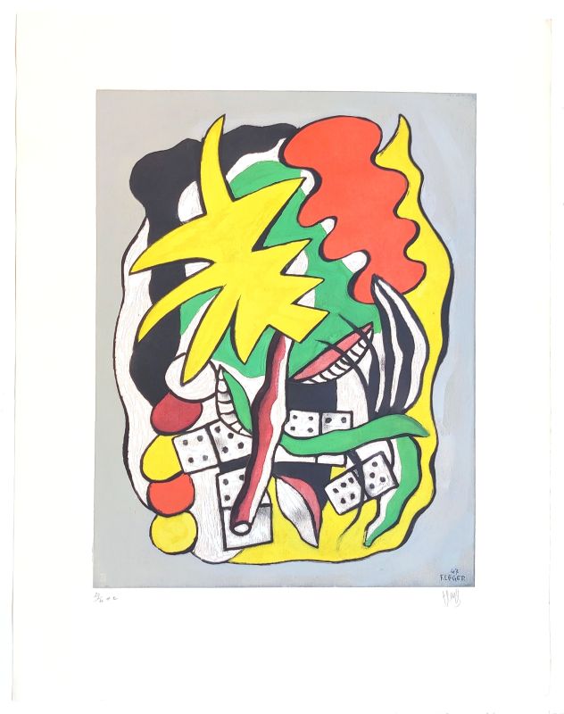 Composition aux dominos (Pochoir) - Fernand LEGER