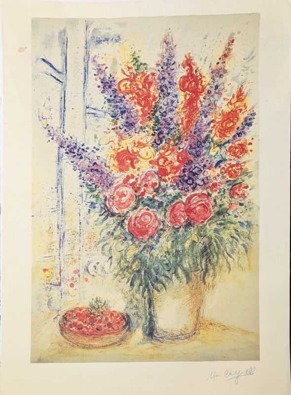 Le Grand bouquet (Lithographie) - Marc CHAGALL