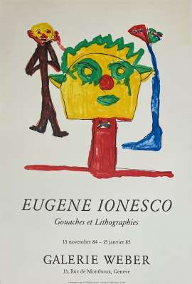 Eugène Ionesco (1909-1994) / Galerie Weber (Affiche) -  Artistes Divers