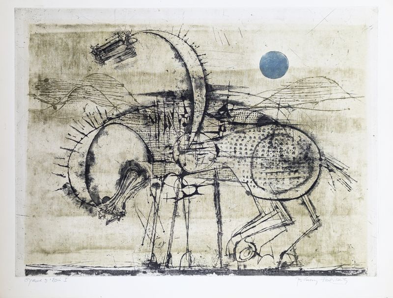 Horse (Etching and aquatint) - Johnny FRIEDLAENDER