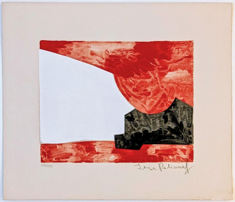 Composición roja, blanca y negra L42 (Litografía) - Serge  POLIAKOFF