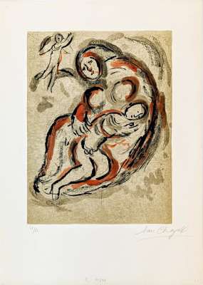 Agar in the desert (Lithograph) - Marc CHAGALL