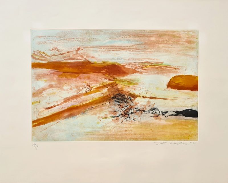 Untitled (Etching and aquatint) - Wou-ki  ZAO