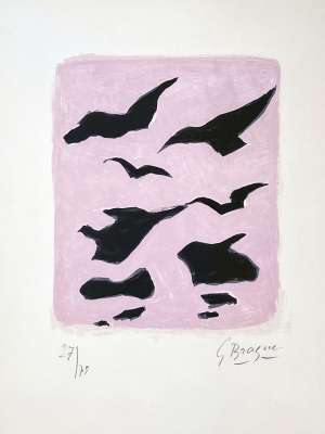 Oiseaux (Lithographie) - Georges BRAQUE