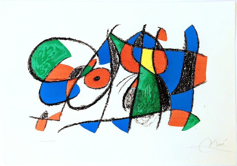 Miro Lithograph II (Planche VIII) (Farblithographie) - Joan  MIRO