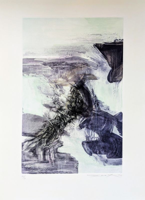 Untitled (Etching and aquatint) - Wou-ki  ZAO