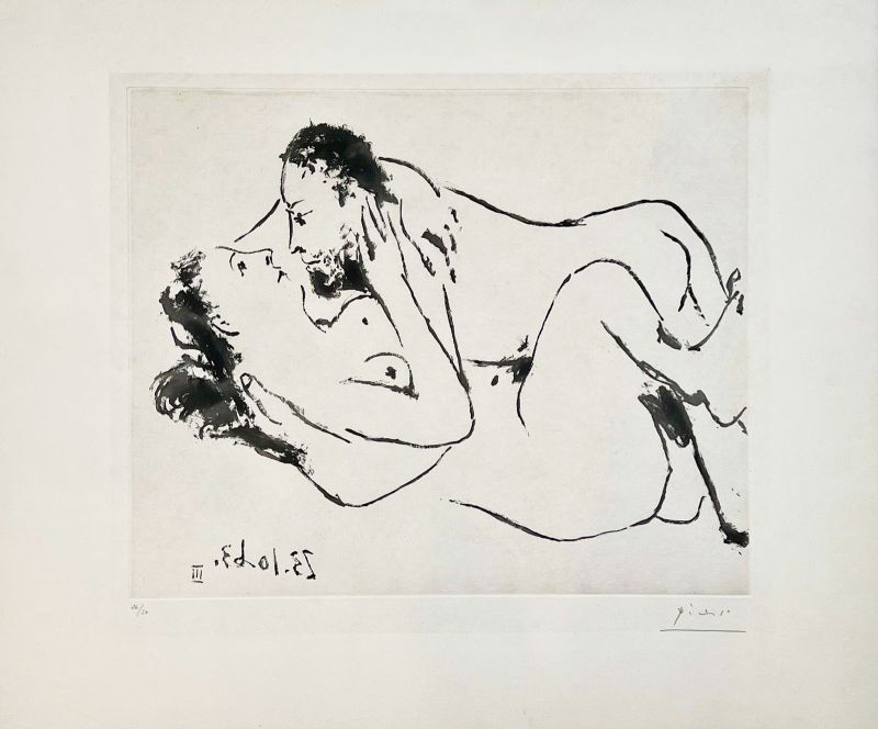 Etreinte VIII (Etching) - Pablo  PICASSO