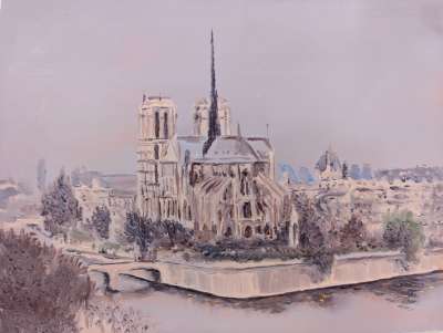 Notre-Dame II (Huile sur cuivre) - Sara FRATINI