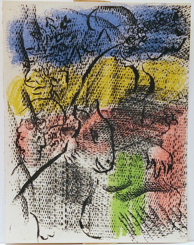 Couple à la chèvre (Lithographie) - Marc CHAGALL