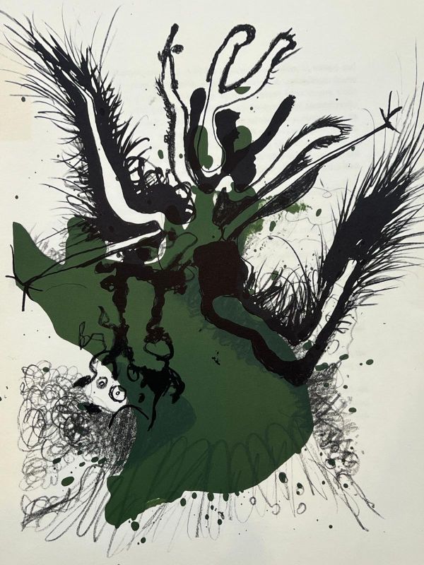 Oiseau de malheur (Lithographie) - Paul REBEYROLLE