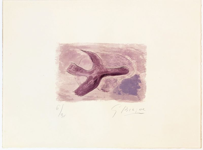 L'oiseau mauve (Lithographie) - Georges BRAQUE