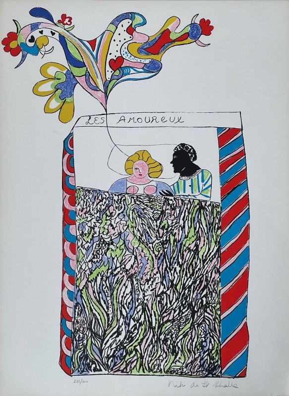 Les Amoureux (Lithograph) - Niki DE SAINT PHALLE