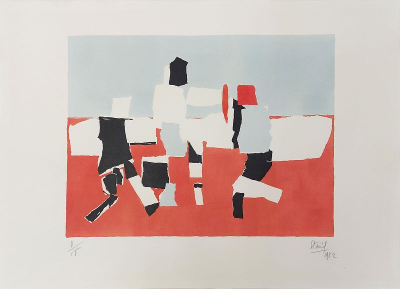 Night at the Parc des Princes (Lithograph) - Nicolas DE STAËL