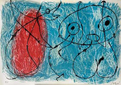 Le Lézard aux plumes d'or (Lithographie) - Joan  MIRO