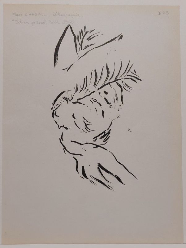 Job en prières (Lithographie) - Marc CHAGALL