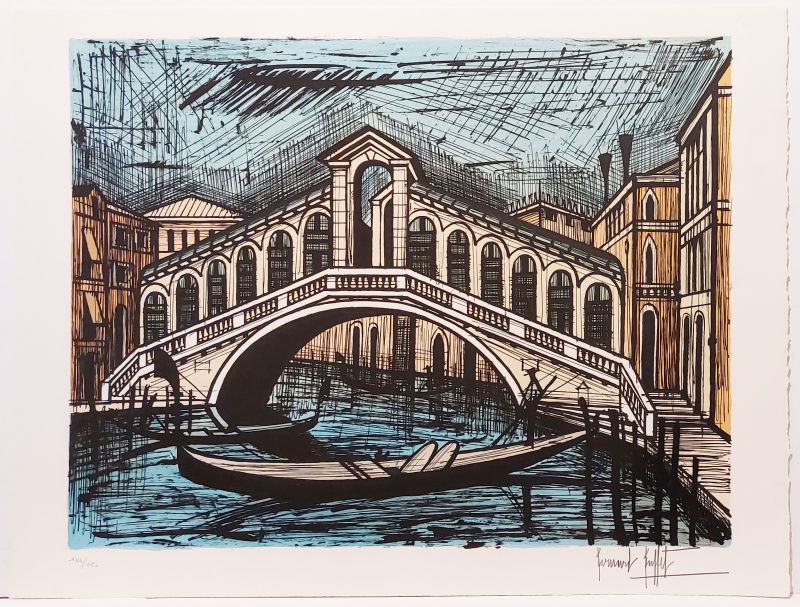 Le Pont du Rialto (Lithographie) - Bernard BUFFET