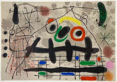 Le lézard aux plumes d'or (Lithographie) - Joan  MIRO