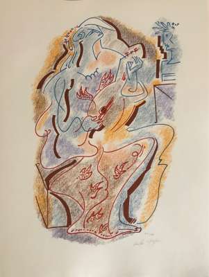 Sonnets de Louise Labé (Lithographie) - André  MASSON