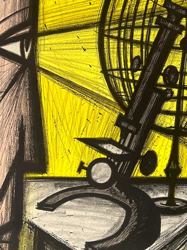 Le Microscope (Lithographie) - Bernard BUFFET