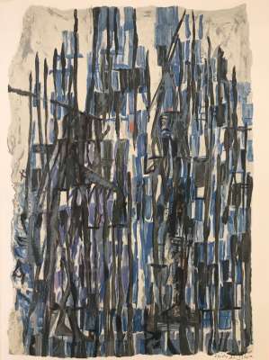 Élégie pour Georges Pompidou (Litografía) - Maria Helena VIEIRA DA SILVA