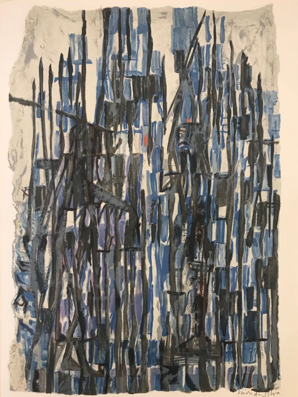 Élégie pour Georges Pompidou (Lithographie) - Maria Helena VIEIRA DA SILVA