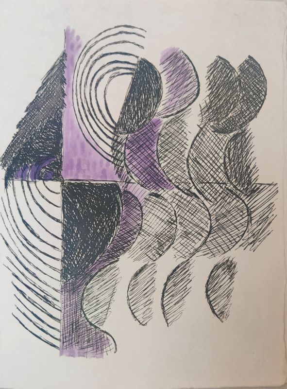 "Juste Présent" Planche 8 (Aguafuerte) - Sonia DELAUNAY