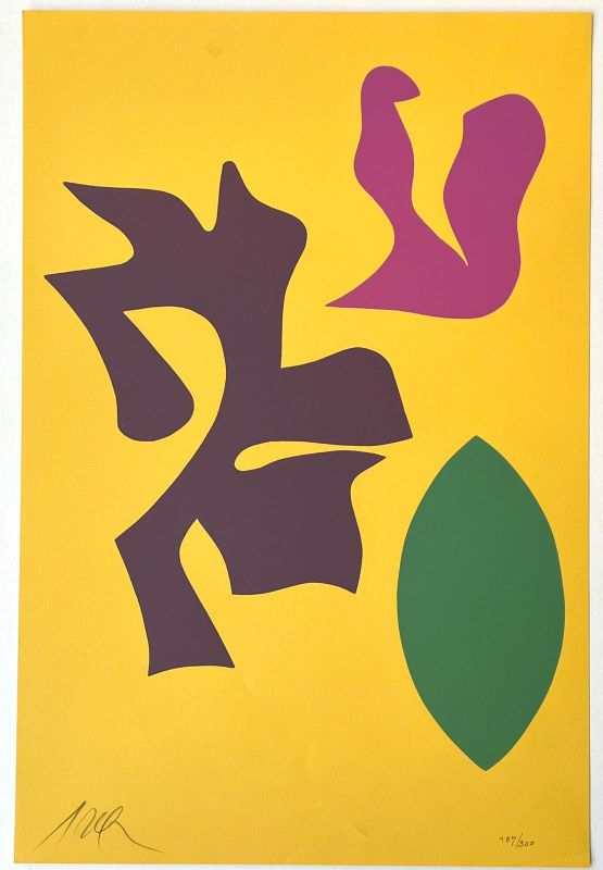 Documenta Geigy  Das Unbehagen in der Kunst (Planche VII) (Bois gravé) - Hans ARP