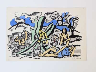 La Partie de Campagne (Litografía) - Fernand LEGER