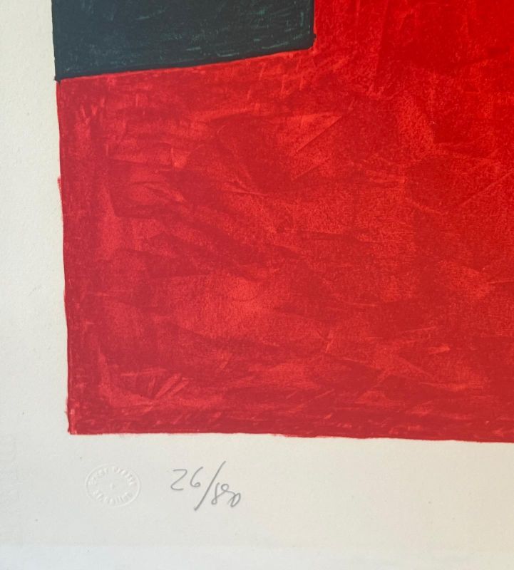 Composition rouge, verte et bleue L76 (Lithograph) - Serge  POLIAKOFF