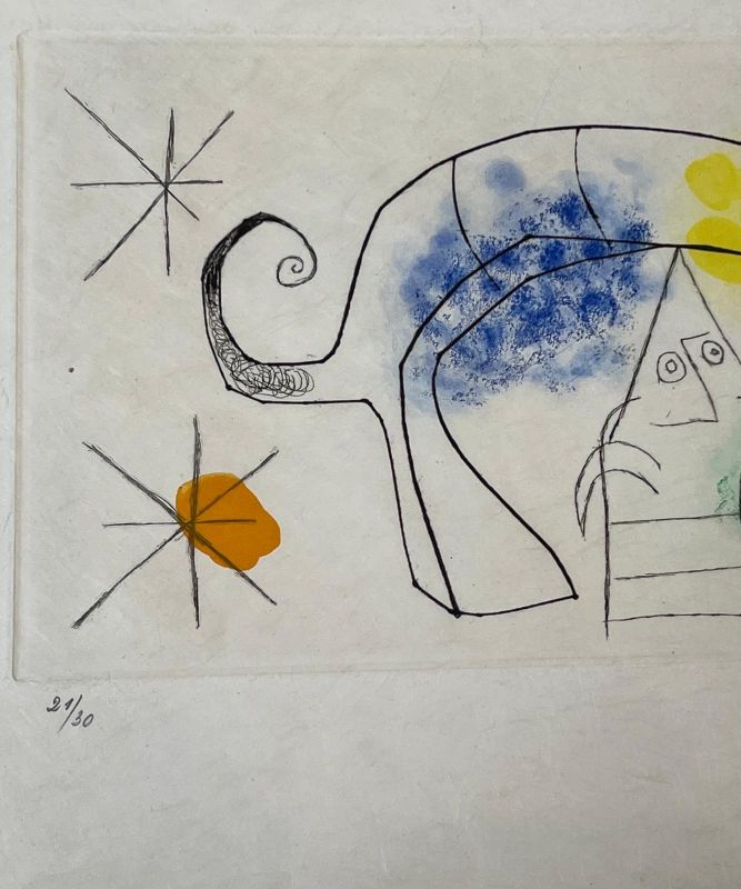 Erik Satie III (Eau-forte et aquatinte) - Joan  MIRO