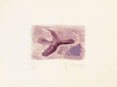 El pájaro púrpura (Litografía) - Georges BRAQUE