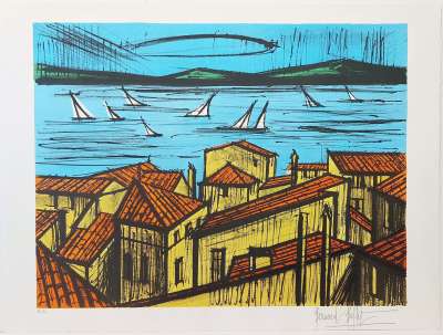 La baie de Saint-Tropez (Lithographie) - Bernard BUFFET