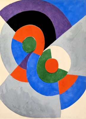 Poésie de Mots, Poésie de Couleurs (Pochoir) - Sonia DELAUNAY