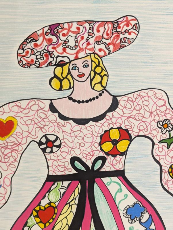 Das Kleid (Farblithographie) - Niki DE SAINT PHALLE