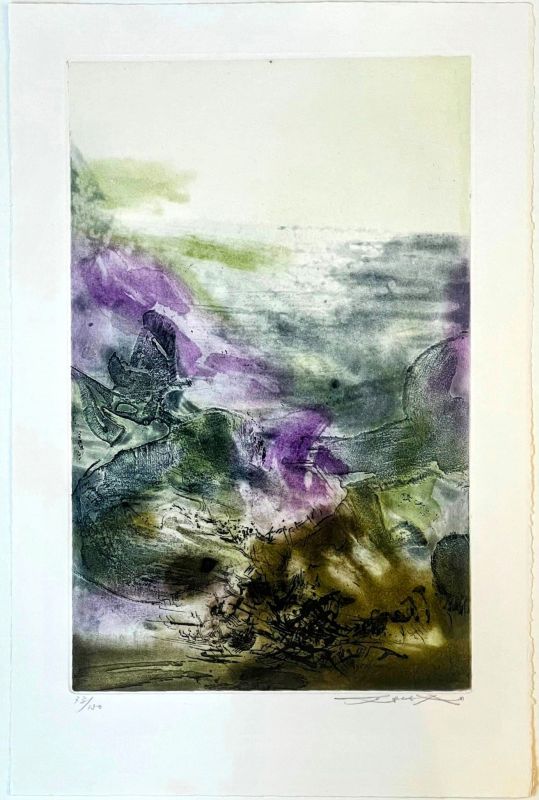 Canto Pisan (Planche 7) (Etching and aquatint) - Wou-ki  ZAO