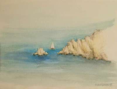 August in Var (Watercolor (contemporary)) - Annapia ANTONINI