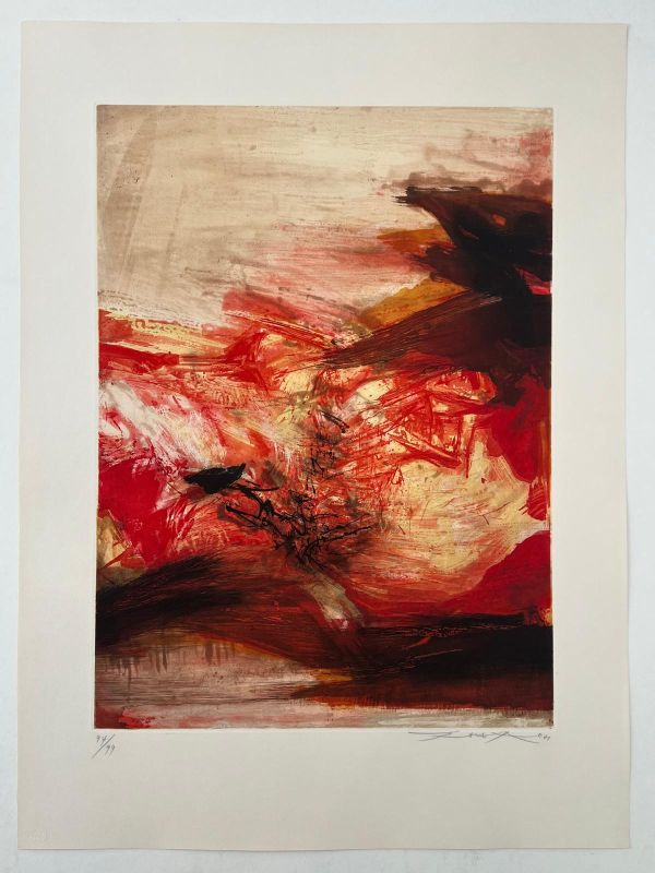 Untitled (Etching and aquatint) - Wou-ki  ZAO