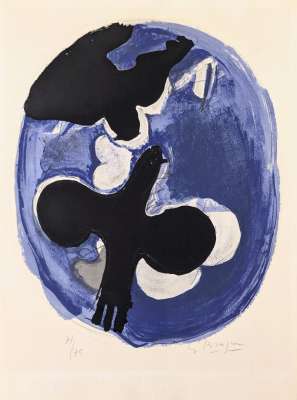 Oiseaux - Études pour la plafond du Louvre (Lithographie) - Georges BRAQUE