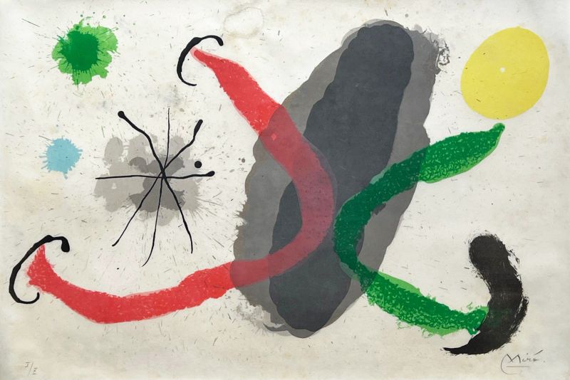 Le lézard aux plumes d'or (Farblithographie) - Joan  MIRO