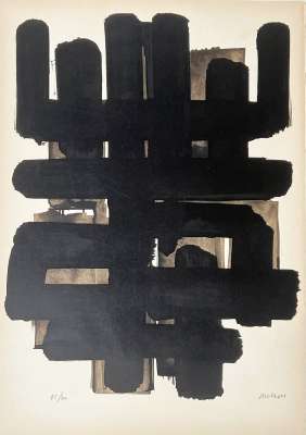 Lithographie n°3 (Lithograph) - Pierre  SOULAGES