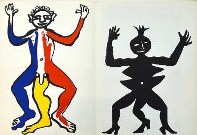 Mama citron et Un patriote lithohraphe (Farblithographie) - Alexander CALDER