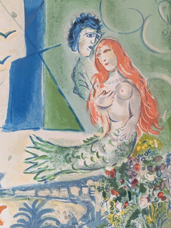 Sirène au Poète (Lithographie) - Marc CHAGALL